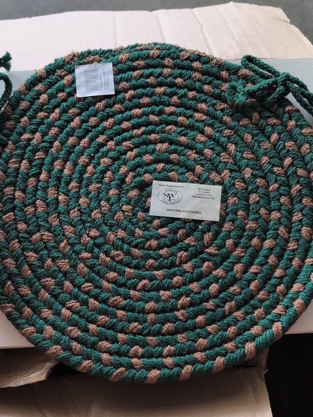Vintage New Braided Chair Pad Sturbridge Yankee Workshop